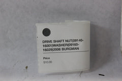 DRIVE SHAFT NUT(09140-16001)WASHER(09160-16029)2006 BURGMAN AN650K6