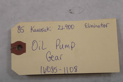 1985 Kawasaki Eliminator ZL900 Oil Pump Gear 16085-1108