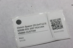 Clutch Spacer (25.5x47x2.5) 92026-022 2007 VULCAN VN900 CUSTOM