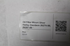 Oil Filter Mount Silver 26274-99, 26297-99Harley Davidson