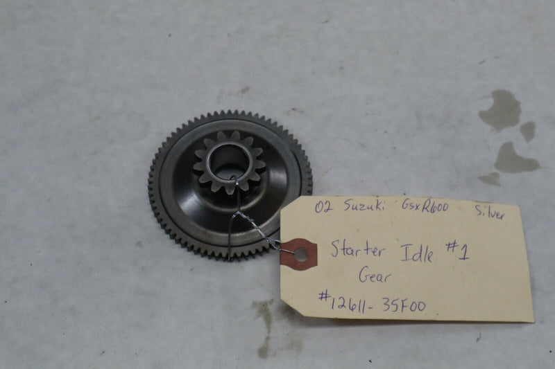 OEM Suzuki Motorcycle Starter Idle Gear #1 2002 GSXR600 Silver 12611-35F00