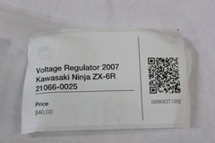 Voltage Regulator 2007 Kawasaki Ninja ZX-6R 21066-0025