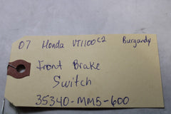 Front Brake Stop Switch 35340-MM5-600-2007 Honda Shadow Sabre VT1100C2