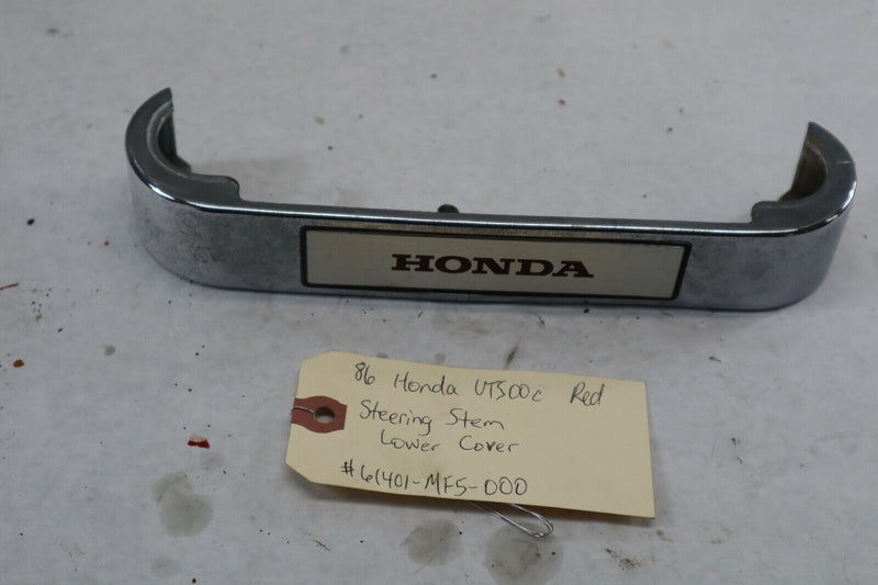 OEM Honda Motorcycle Steering Stem Lower Cover 1986 VT 500C Shadow Red