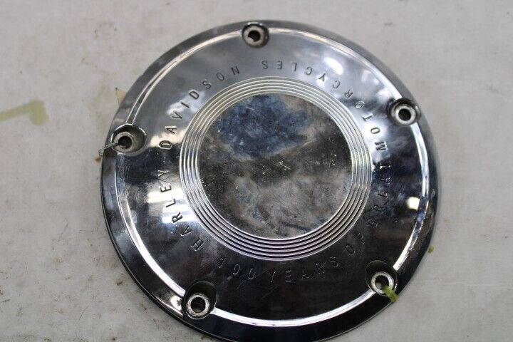 OEM Harley Davidson Clutch Derby Cover 100th Anniversary 2003 FLHT Silver Black