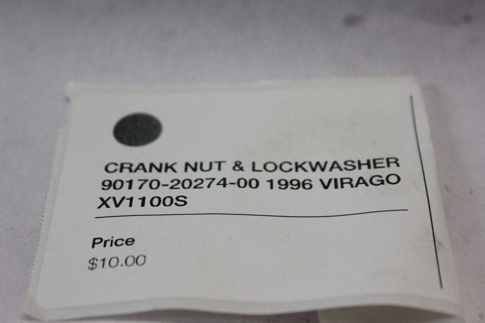 CRANK NUT & LOCKWASHER 90170-20274-00 1996 Yamaha VIRAGO XV1100S