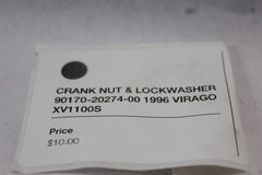 CRANK NUT & LOCKWASHER 90170-20274-00 1996 Yamaha VIRAGO XV1100S