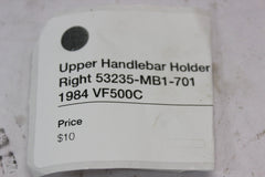 Upper Handlebar Holder Right 53235-MB1-701 1984 VF500C Honda Magna