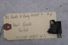 Front Brake Stop Switch 35340-MA5-671 1984 Honda Goldwing GL1200A