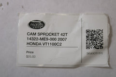 CAM SPROCKET 42T 2007 HONDA VT1100C2 14322-ME9-000