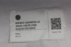 WIRING HARNESS #2 36620-16G10 2006 SUZUKI SV1000S