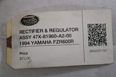RECTIFIER & REGULATOR ASSY 47X-81960-A2-00 1994 YAMAHA FZR600R