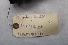 Fairing Pocket RIGHT 64238-MB9-870 1983 Honda Goldwing GL1100