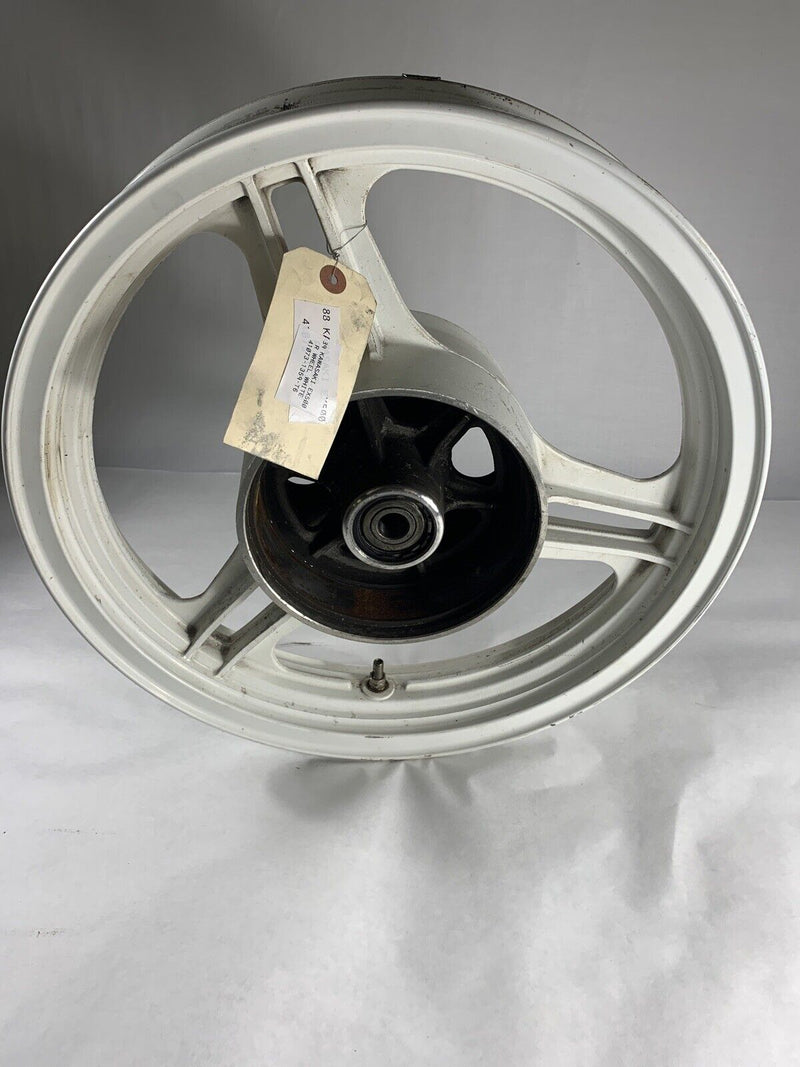 OEM Kawasaki Rear Wheel 1989 EX500 White 41073-1359-T6