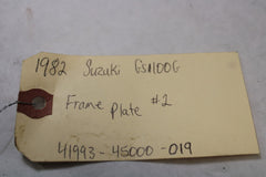 1982 Suzuki GS1100G Z-Frame Plate#2 41993-45000-019
