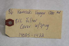 Oil Filter Cover w/Spring 14025-1422 1986 Kawasaki Voyager ZG1200