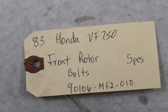 Front Rotor Bolts (5pcs) 90106-MF2-010 1983 Honda VF750