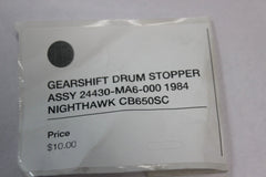 GEARSHIFT DRUM STOPPER ASSY 24430-MA6-000 1984 Honda Nighthawk CB650SC