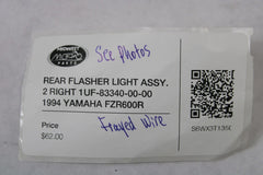 REAR FLASHER LIGHT ASSY. 2 RIGHT 1UF-83340-00-00 1994 YAMAHA FZR600R