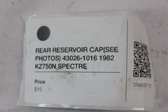 REAR RESERVOIR CAP (SEE PHOTOS) 43026-1016 1982 Kawasaki Spectre KZ750N