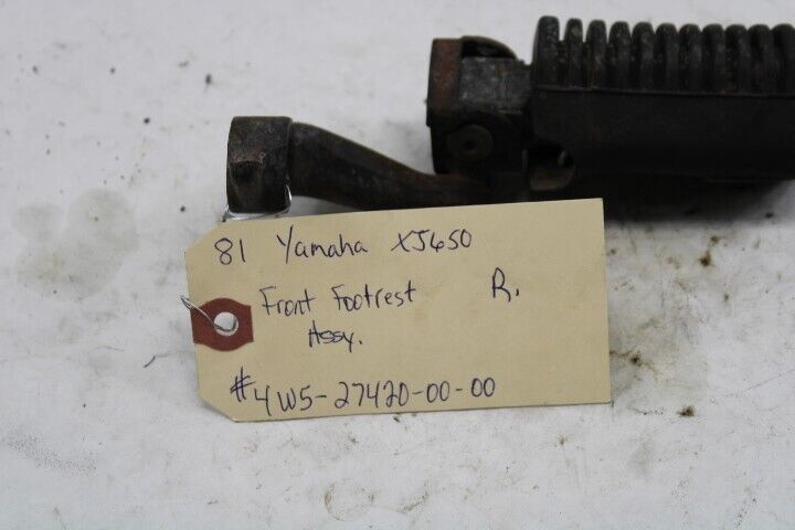 OEM Yamaha Motorcycle 1981 XJ650 Driver Footrest RIGHT 4W5-27420-00-00