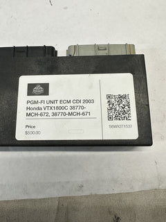 PGM-FI UNIT ECM CDI 2003 Honda VTX1800C 38770-MCH-672, 38770-MCH-671