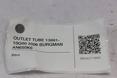 OUTLET TUBE 13881-10G00 2006 BURGMAN AN650K6