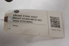 FRONT FORK ASSY RIGHT 51400-MCH-003 2003 Honda VTX1800C