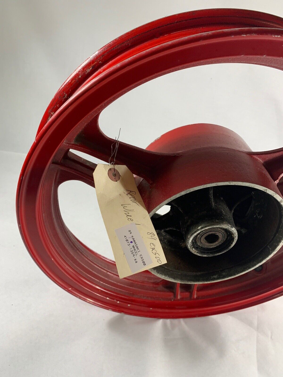 OEM Kawasaki EX500 Rear Wheel Red – Midwest Moto Parts