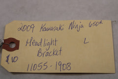 Headlamp Bracket Left 11055-1908 2009 Kawasaki 650R Ninja EX650C9F