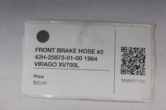 FRONT BRAKE HOSE #2 42H-25873-01-00 1984 Yamaha VIRAGO XV700L