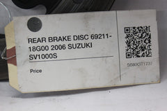 REAR BRAKE DISC 69211-18G00 2006 SUZUKI SV1000S