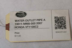 WATER OUTLET PIPE A 19511-MM8-000 2007 HONDA VT1100C2