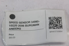 SPEED SENSOR 34990-10G20 2006 BURGMAN AN650K6