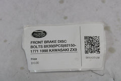 FRONT BRAKE DISC BOLTS 8X30(5PCS)92150-1771 1998 Kawasaki ZX-9R Ninja