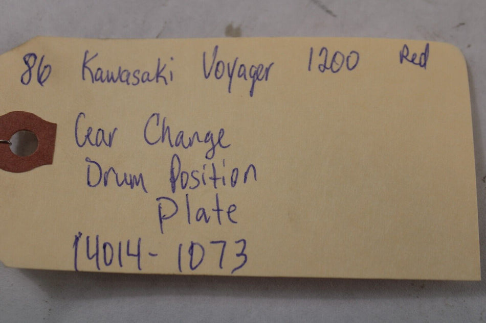 Change Drum Position Plate 14014-1073 1986 Kawasaki Voyager ZG1200