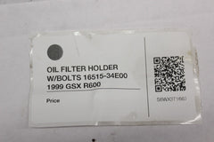 OIL FILTER HOLDER W/BOLTS 16515-34E00 1999 GSX R600