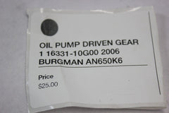 OIL PUMP DRIVEN GEAR 1 16331-10G00 2006 BURGMAN AN650K6