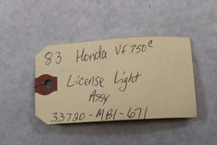 License Light Assy 33720-MB1-671 1983 Honda VF750