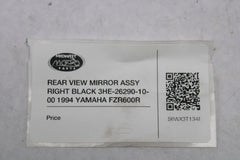 REAR VIEW MIRROR ASSY RIGHT BLACK 3HE-26290-10-00 1994 YAMAHA FZR600R