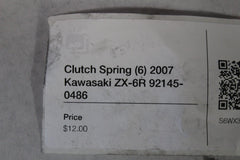 Clutch Spring (6) 2007 Kawasaki ZX-6R 92145-0486