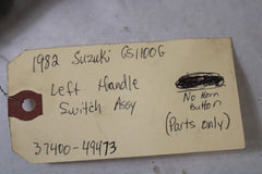 1982 Suzuki GS1100G Z Handle Switch Assy Left Parts Only 37400-49