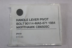 HANDLE LEVER PIVOT BOLT 90114-MA5-671 1984 Honda Nighthawk CB650SC