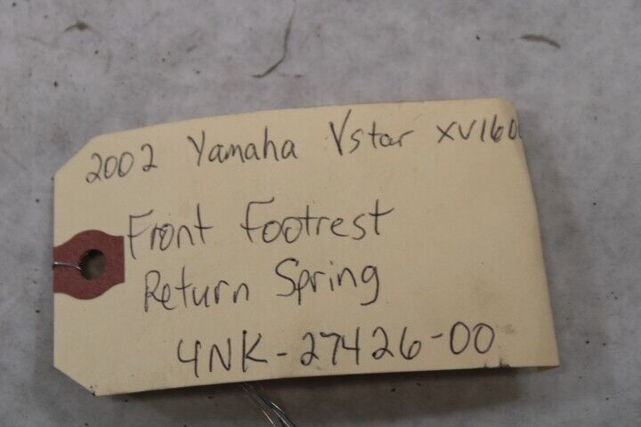 Front Footrest Return Spring 4NK-27426-00 2002 Yamaha RoadStar XV1600A