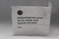 SPEEDOMETER ASSY 34120-16G80 2006 SUZUKI SV1000S 52k Miles