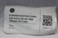 STARTER MOTOR CORD 3JK-81815-00-00 1996 Yamaha VIRAGO XV1100S