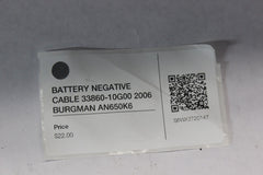 BATTERY NEGATIVE CABLE 33860-10G00 2006 BURGMAN AN650K6