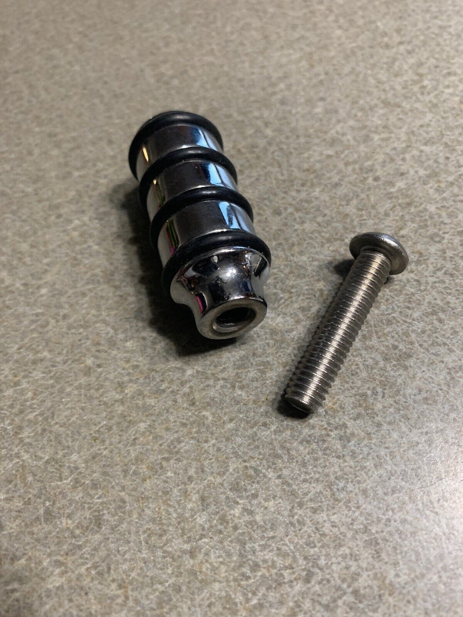 Harley Davidson Chrome Shift Peg (1) Rubber Banding For Slip Resistance