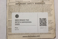 NEW EBC BRAKE PAD SET (FA158HH) 59300-34830 1999 Suzuki GSX-R600