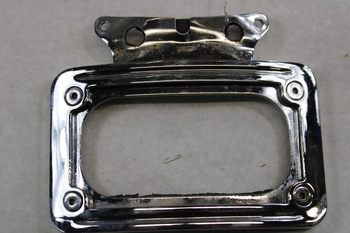 Curved License Plate Frame Chrome Clutch Cable 38601-89 Harley Davidson